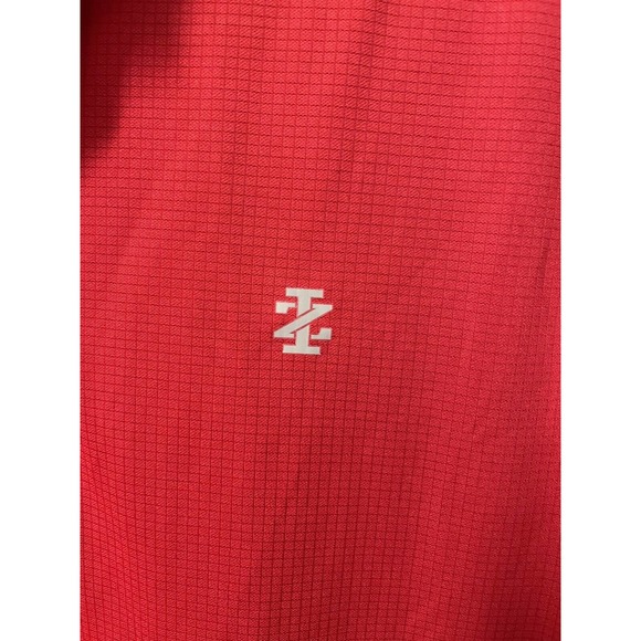 IZOD Mens Active Polo Shirt Red Size XL Grid-Print Stretch Golf - Picture 9 of 10